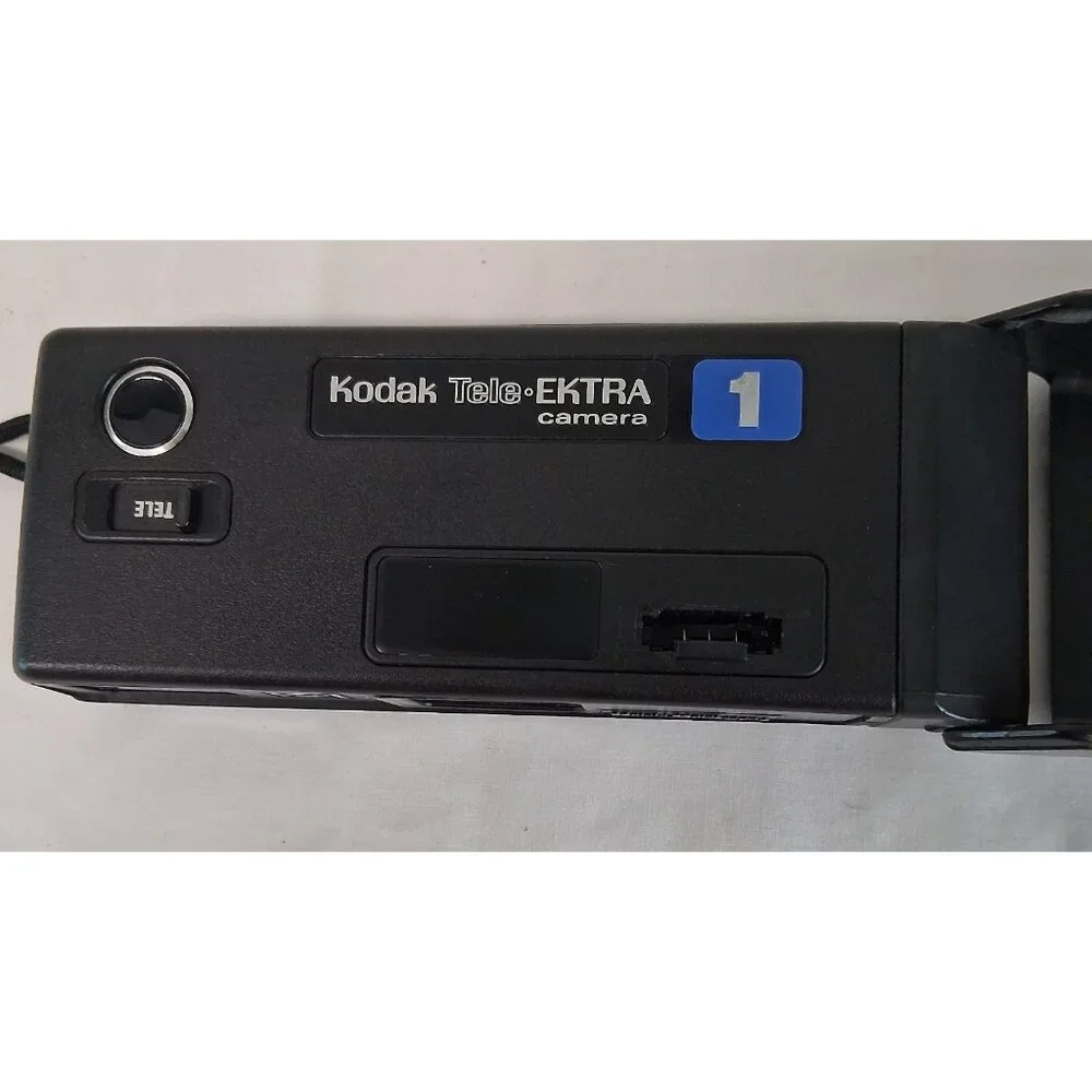 VTG Kodak Tele-Ektra 1 110 Film Camera 22mm/44mm Dual Lens Strap Untested Clean